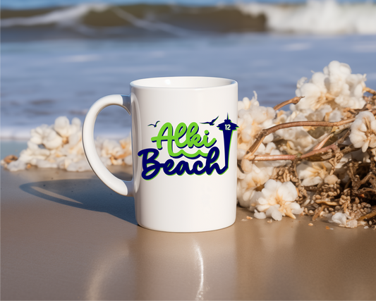 West Seattle + Alki Beach 15 oz Large Mugs ~ Sip Your Coffee in Style