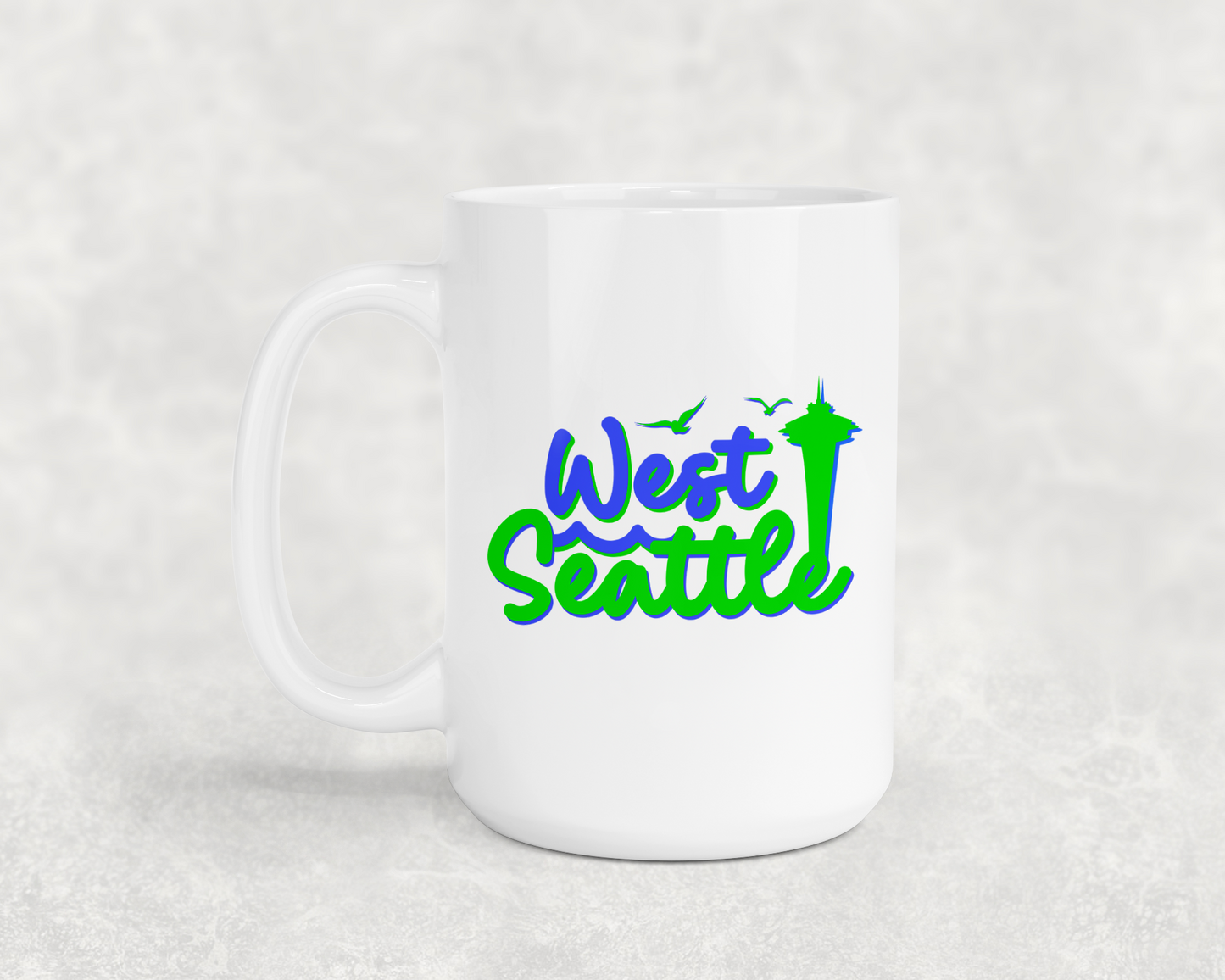 West Seattle + Alki Beach 15 oz Large Mugs ~ Sip Your Coffee in Style