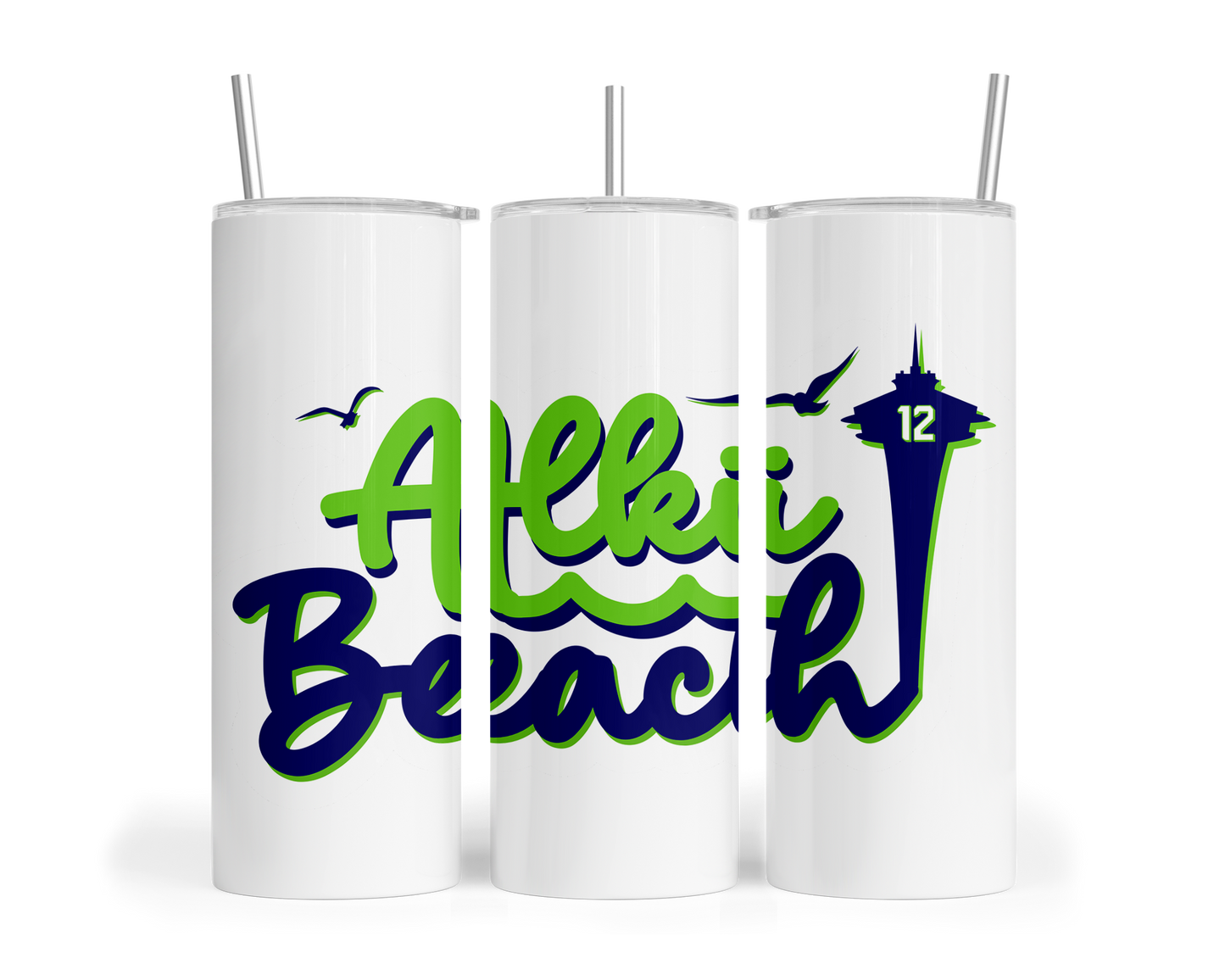 West Seattle + Alki Beach Tumblers ~ 20 oz ~ Hot or Cold!
