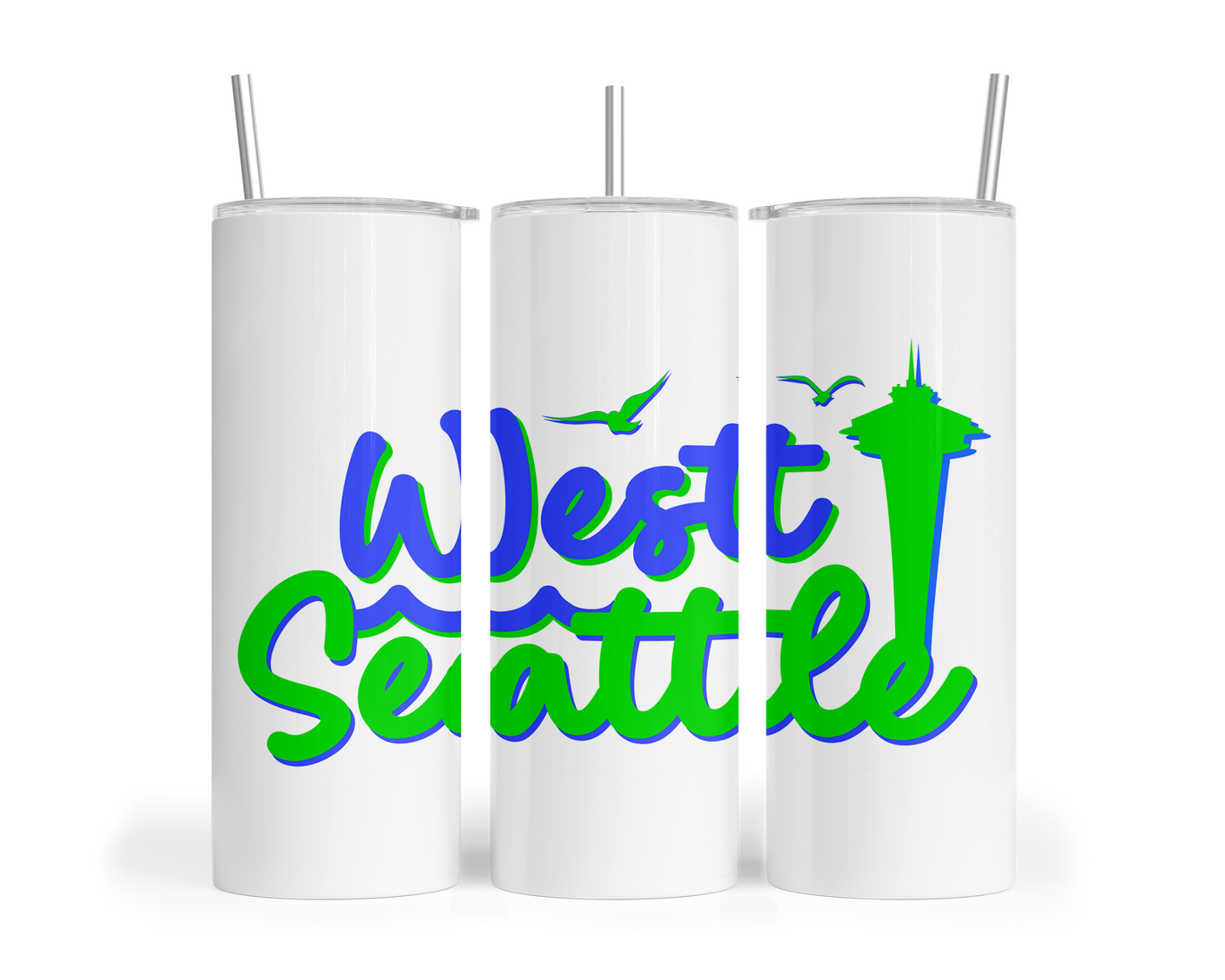 West Seattle + Alki Beach Tumblers ~ 20 oz ~ Hot or Cold!