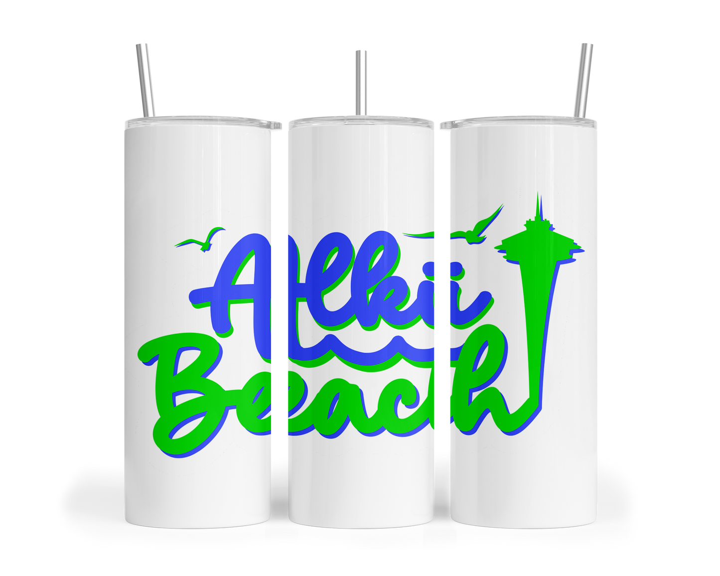 West Seattle + Alki Beach Tumblers ~ 20 oz ~ Hot or Cold!