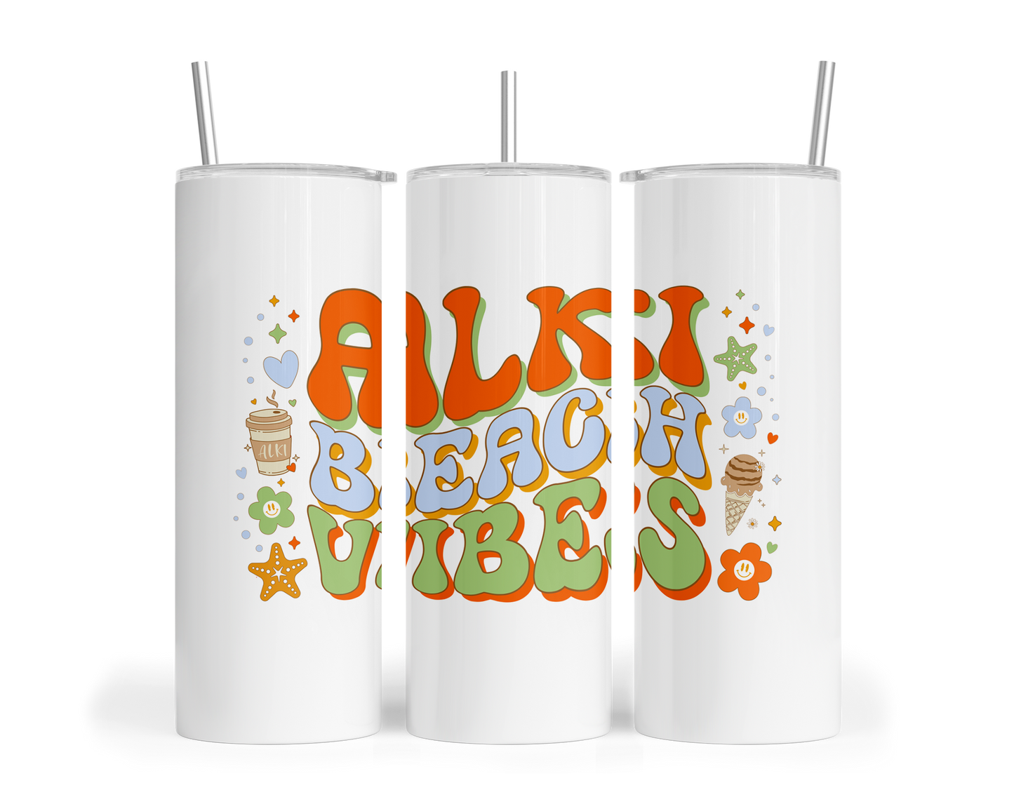 West Seattle + Alki Beach Tumblers ~ 20 oz ~ Hot or Cold!