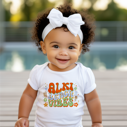 West Seattle + Alki Beach - Soft & Sweet Baby One-Piece Bodysuits