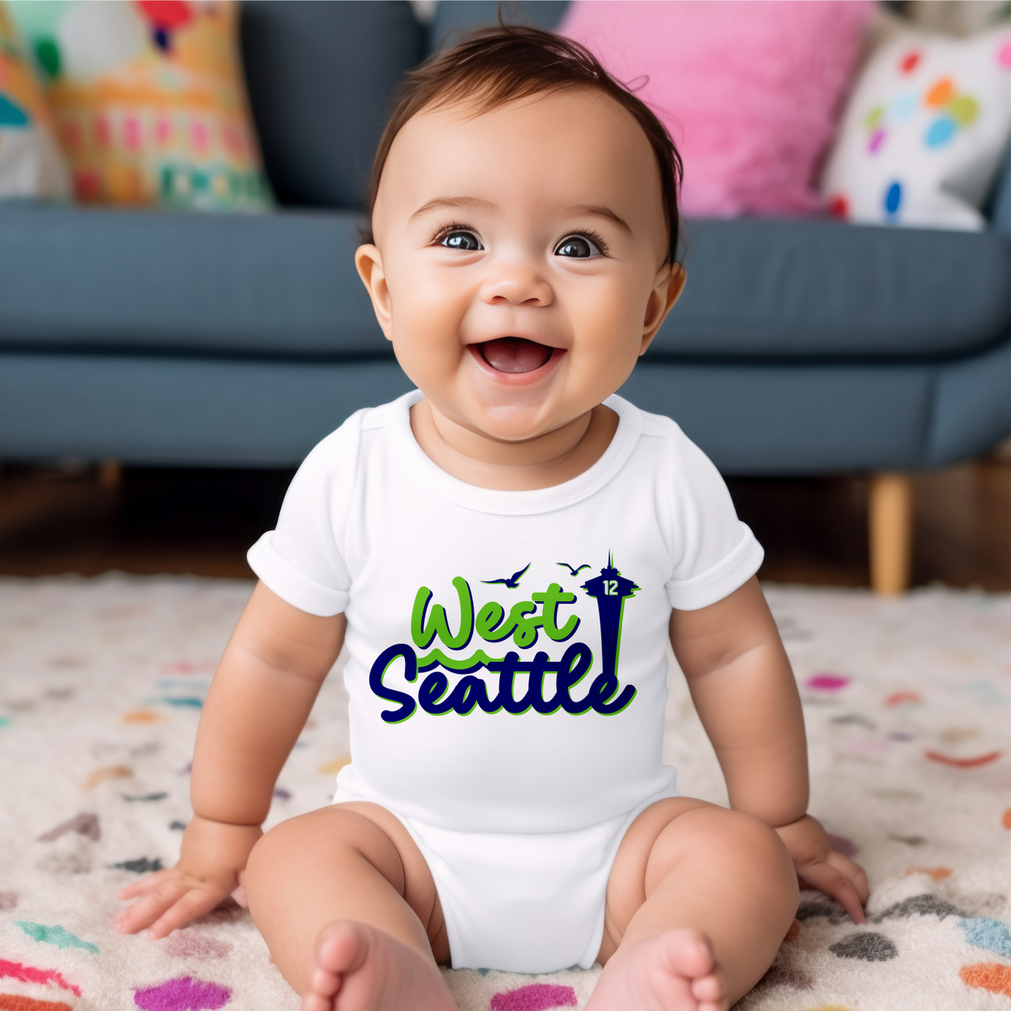 West Seattle + Alki Beach - Soft & Sweet Baby One-Piece Bodysuits