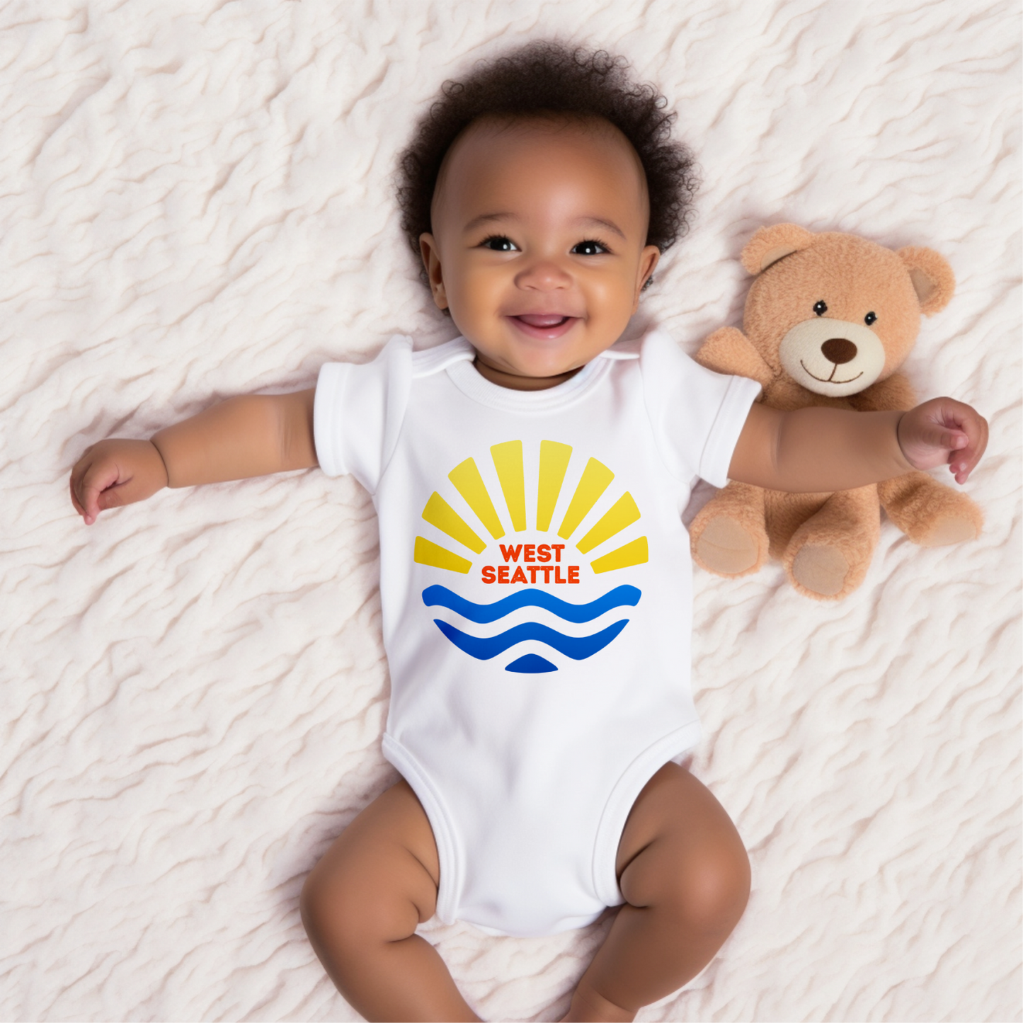 West Seattle + Alki Beach - Soft & Sweet Baby One-Piece Bodysuits