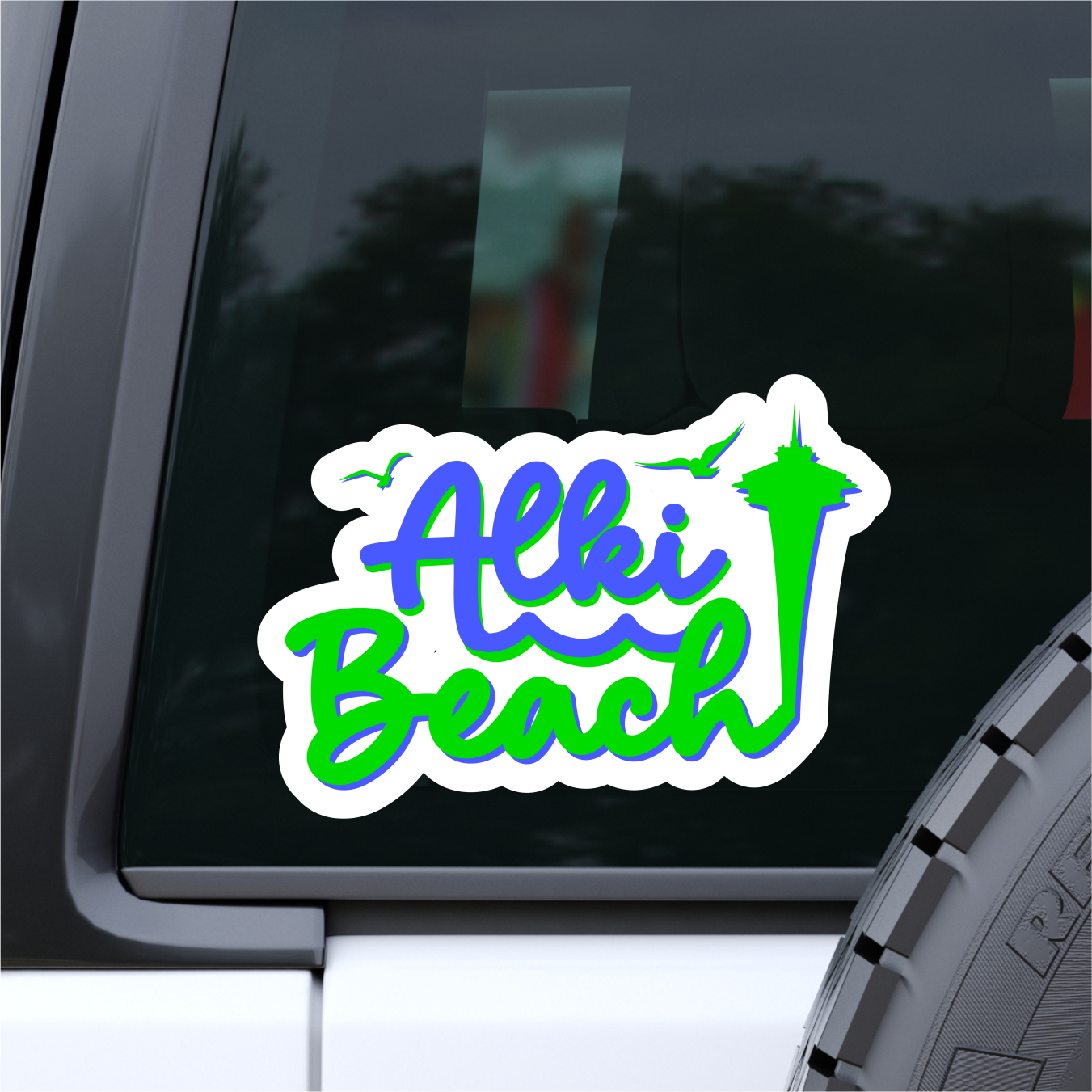 West Seattle + Alki Beach Decals and Stickers ~ UV Weatherproof!