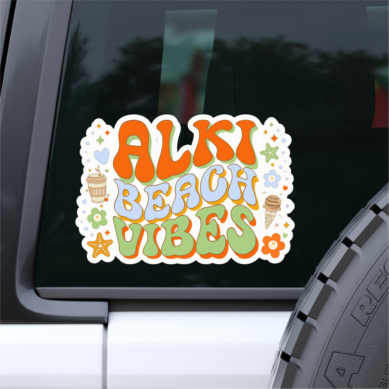 West Seattle + Alki Beach Decals and Stickers ~ UV Weatherproof!