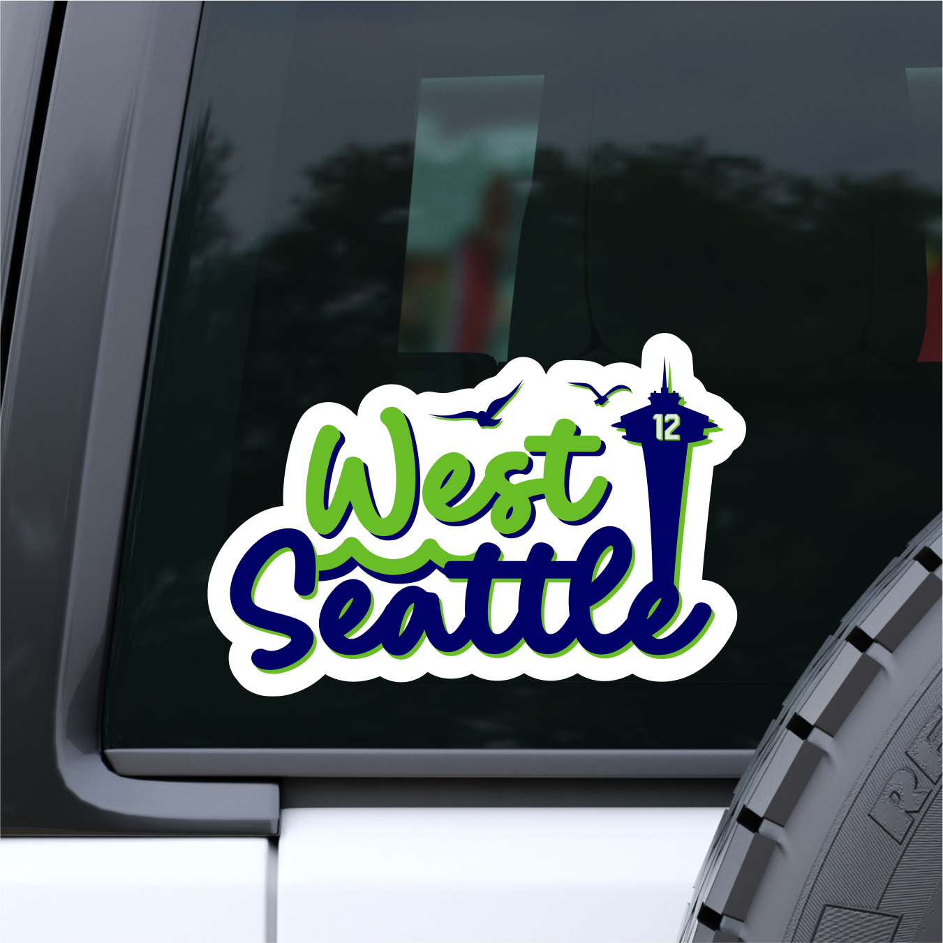West Seattle + Alki Beach Decals and Stickers ~ UV Weatherproof!