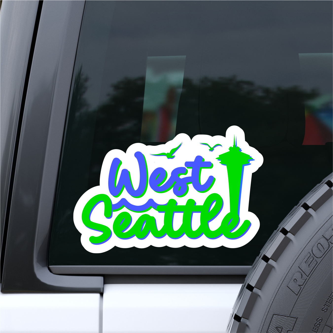 West Seattle + Alki Beach Decals and Stickers ~ UV Weatherproof!
