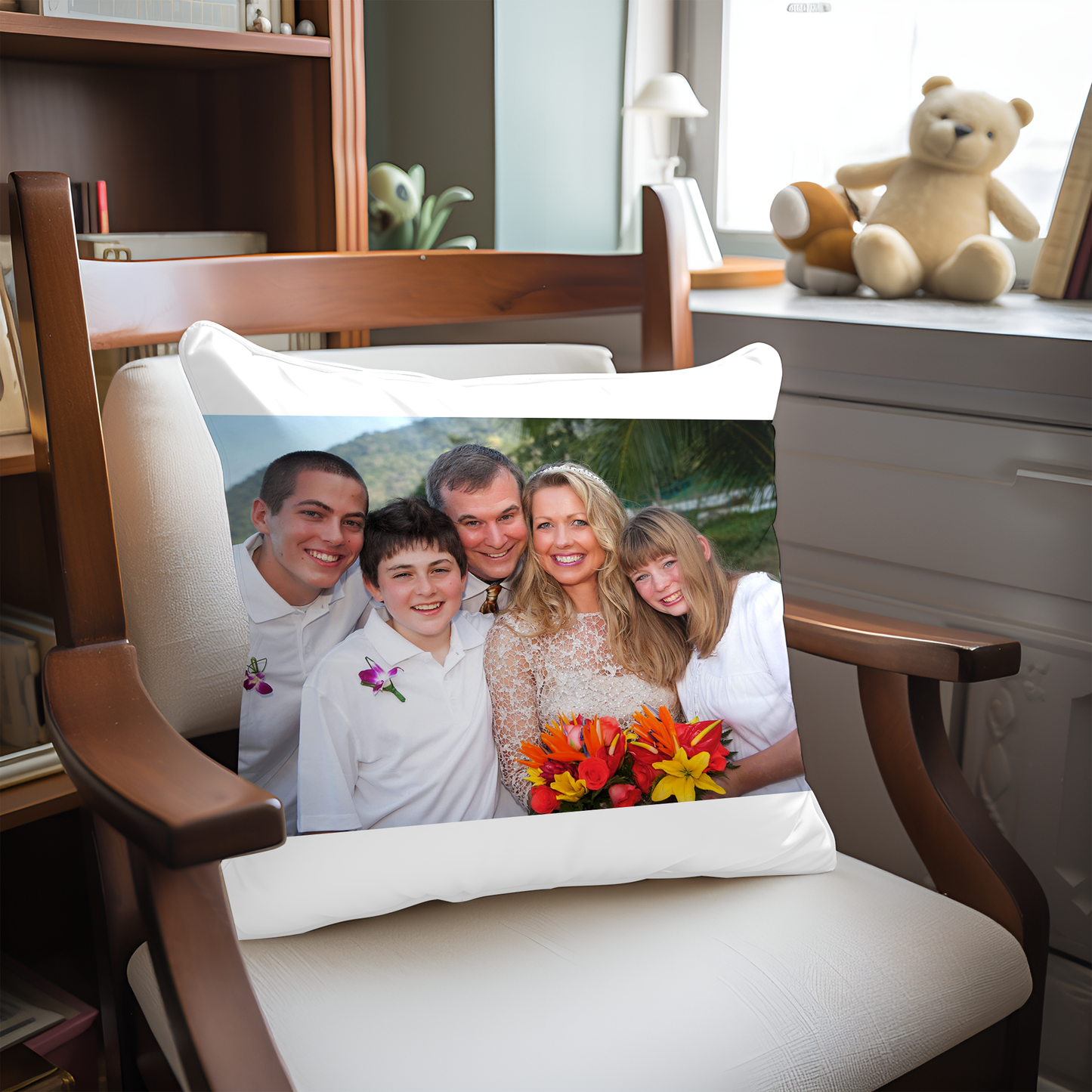 Custom Photo Special Memory Pillows ~ Full Color Throw Pillow Covers for 16" or 18" Pillows