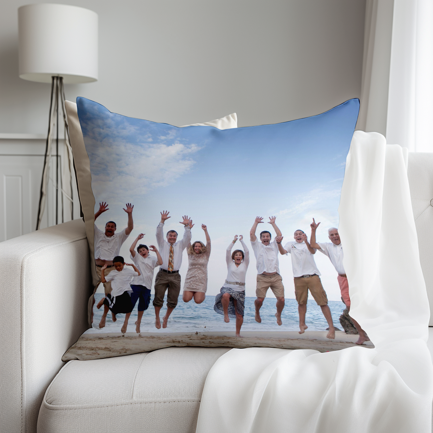 Custom Photo Special Memory Pillows ~ Full Color Throw Pillow Covers for 16" or 18" Pillows