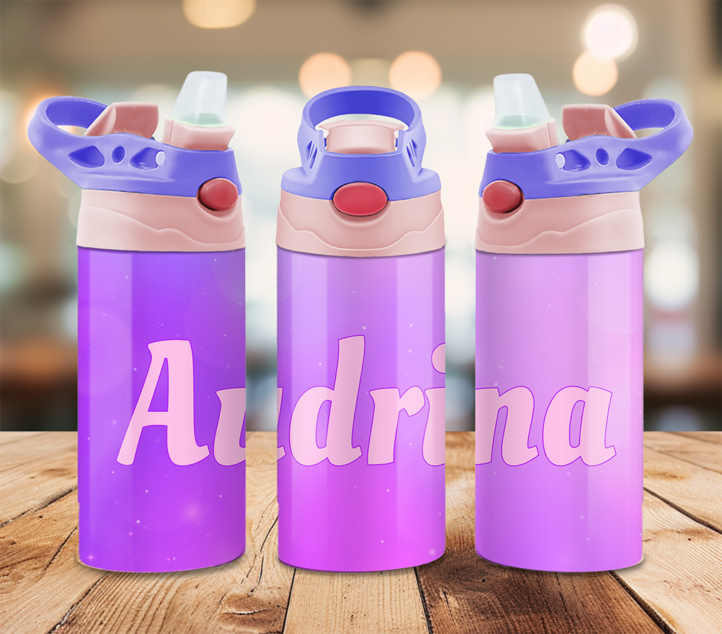 Custom Name Kids 12 oz Flip-Top Tumbler ~ Keeps Drinks Cold!