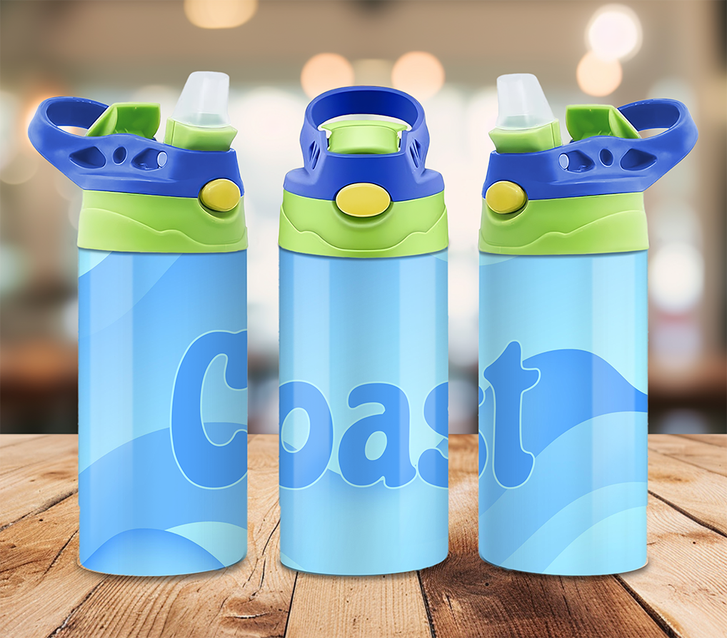 Custom Name Kids 12 oz Flip-Top Tumbler ~ Keeps Drinks Cold!