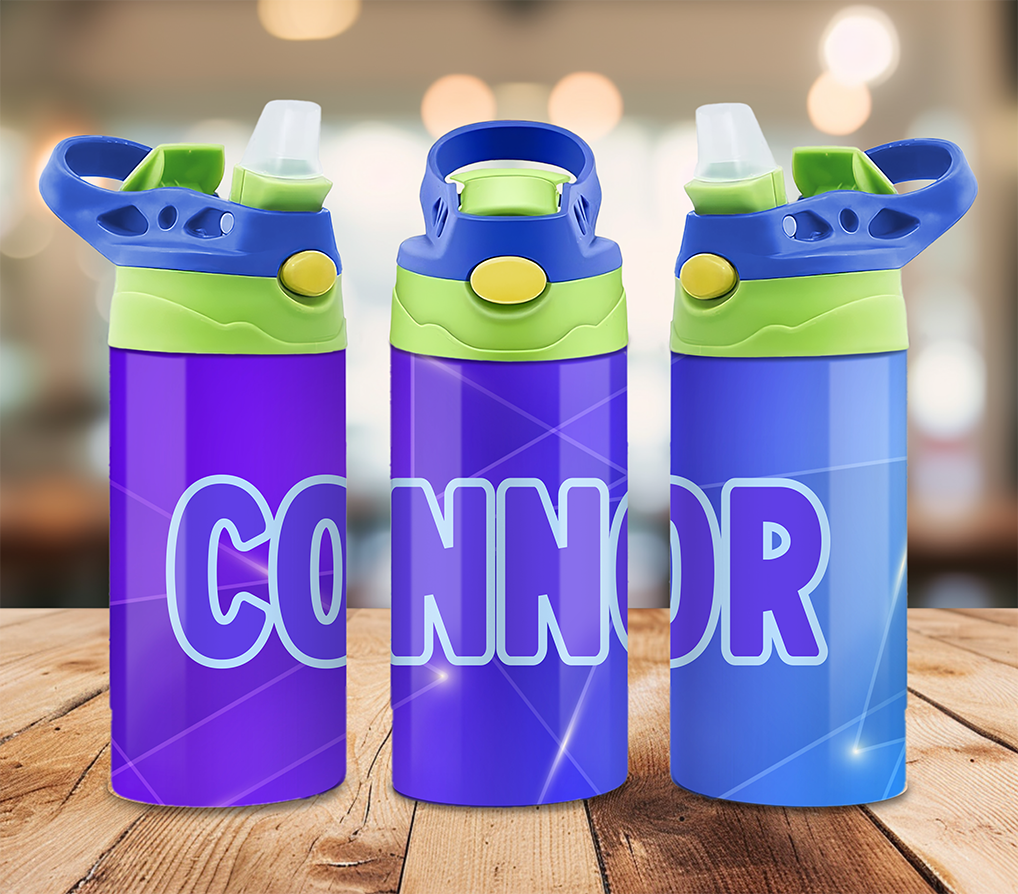 Custom Name Kids 12 oz Flip-Top Tumbler ~ Keeps Drinks Cold!