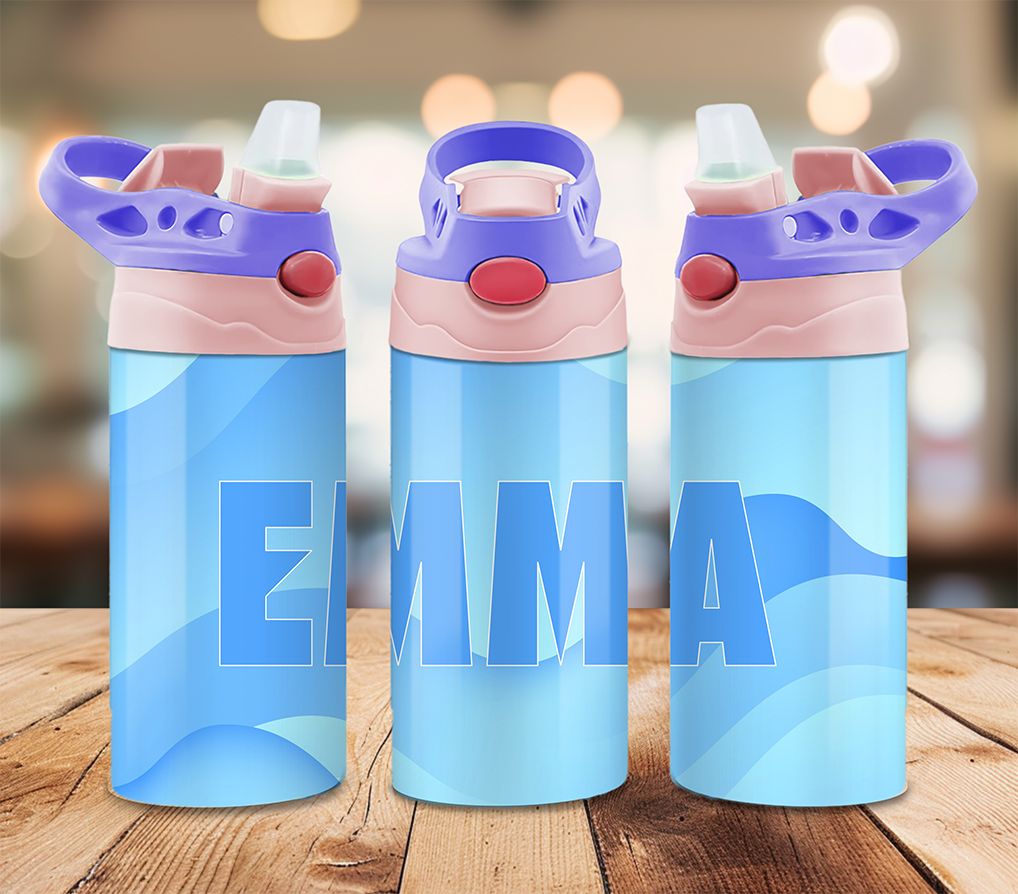 Custom Name Kids 12 oz Flip-Top Tumbler ~ Keeps Drinks Cold!