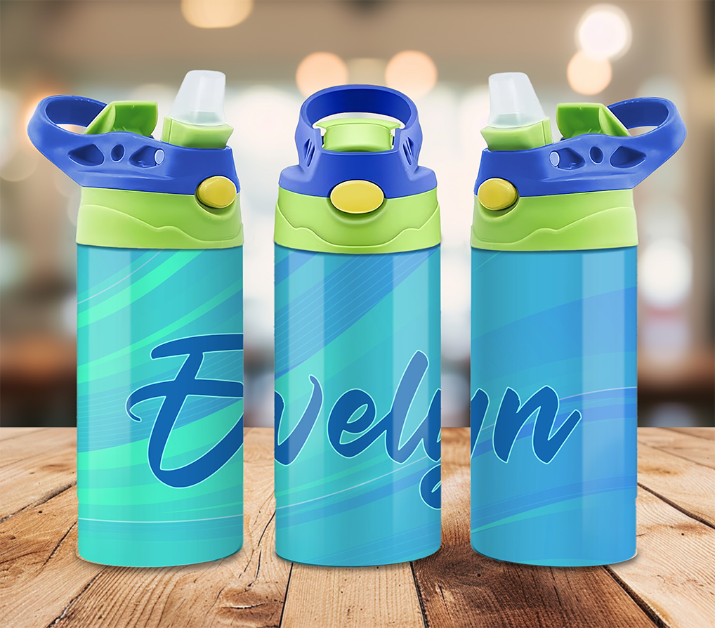 Custom Name Kids 12 oz Flip-Top Tumbler ~ Keeps Drinks Cold!