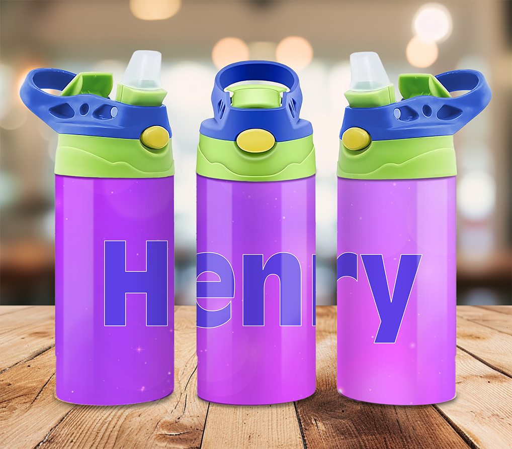 Custom Name Kids 12 oz Flip-Top Tumbler ~ Keeps Drinks Cold!