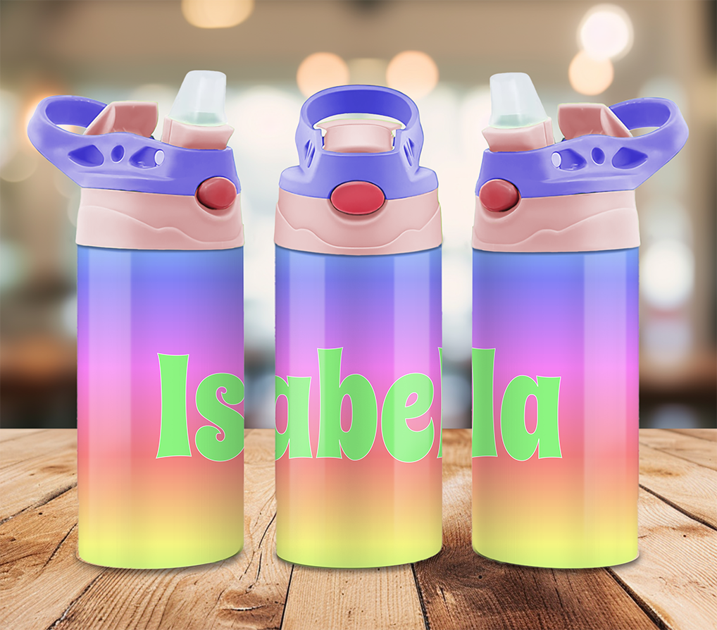 Custom Name Kids 12 oz Flip-Top Tumbler ~ Keeps Drinks Cold!