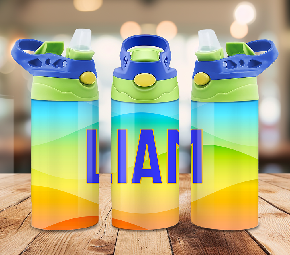 Custom Name Kids 12 oz Flip-Top Tumbler ~ Keeps Drinks Cold!