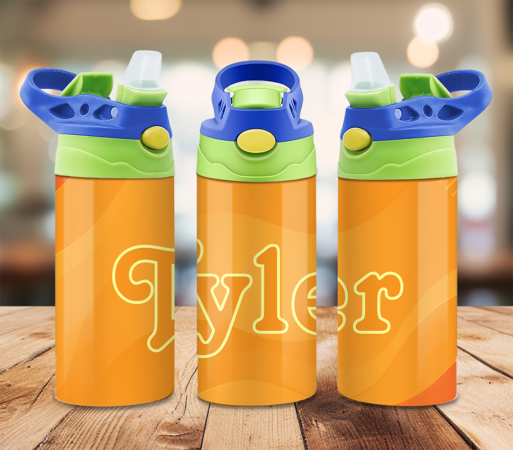 Custom Name Kids 12 oz Flip-Top Tumbler ~ Keeps Drinks Cold!
