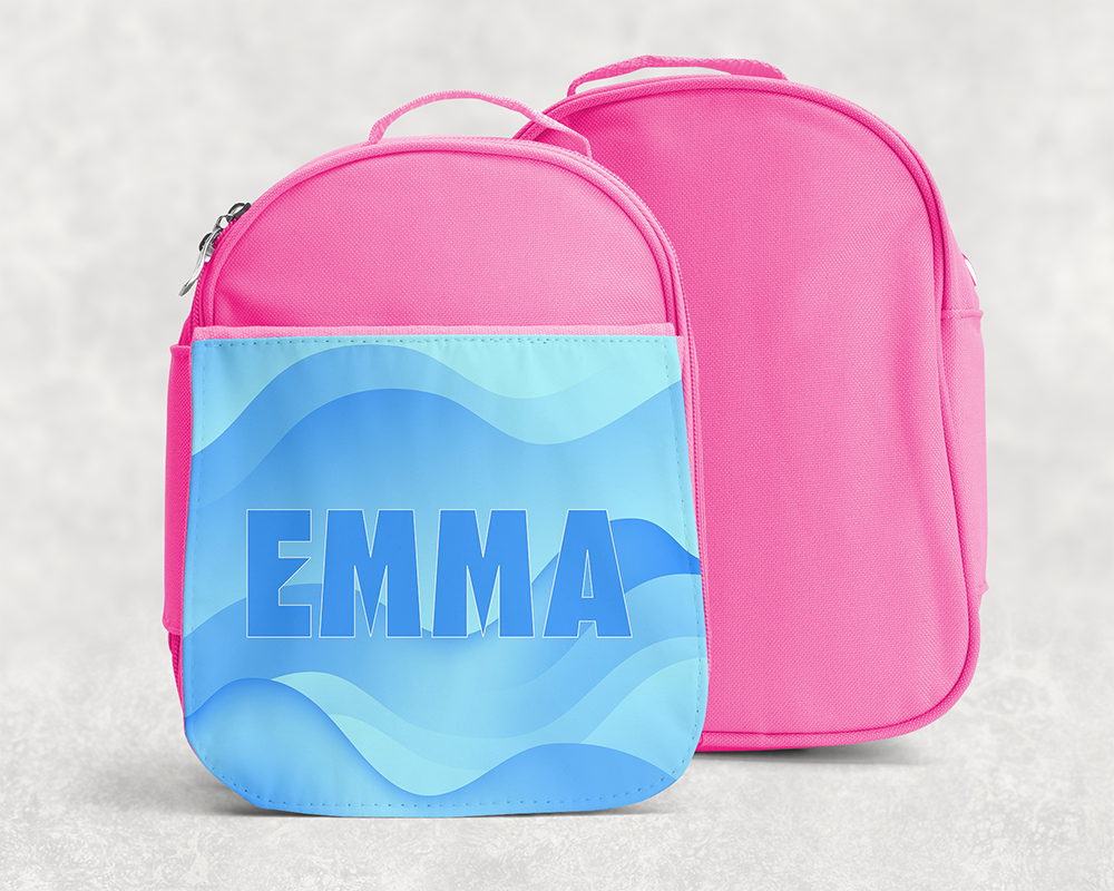 Custom Name Kids Treasure Bag + Lunch Box ~ Soft-sided & Cheery