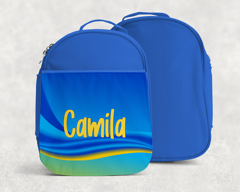 Custom Name Kids Treasure Bag + Lunch Box ~ Soft-sided & Cheery