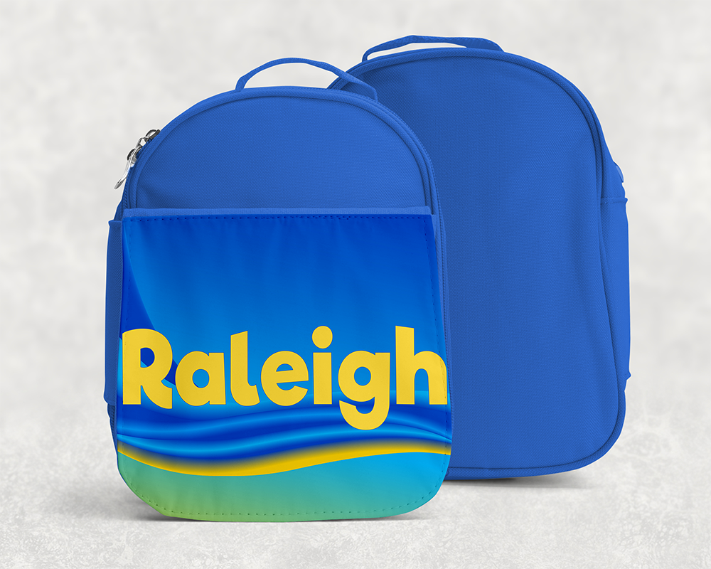Custom Name Kids Treasure Bag + Lunch Box ~ Soft-sided & Cheery