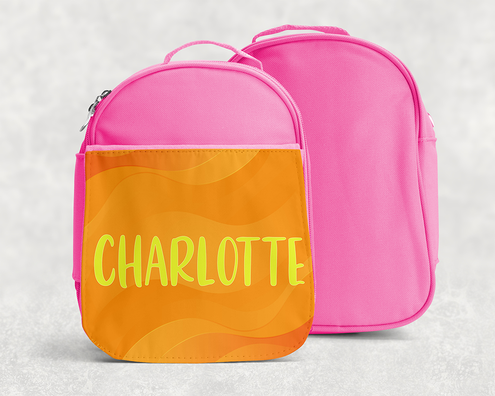 Custom Name Kids Treasure Bag + Lunch Box ~ Soft-sided & Cheery