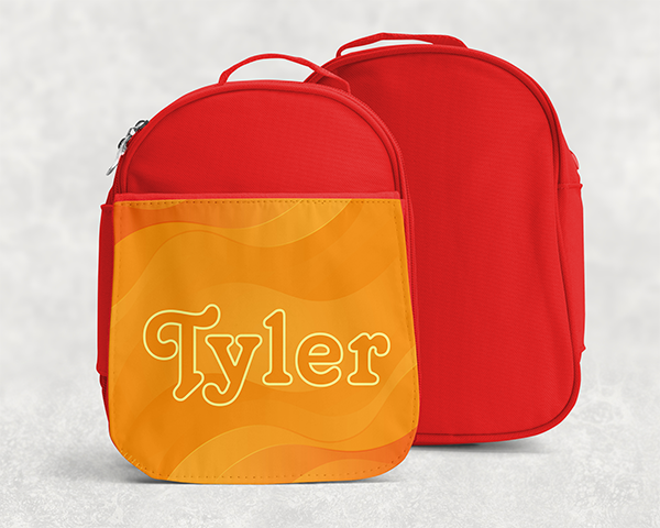 Custom Name Kids Treasure Bag + Lunch Box ~ Soft-sided & Cheery