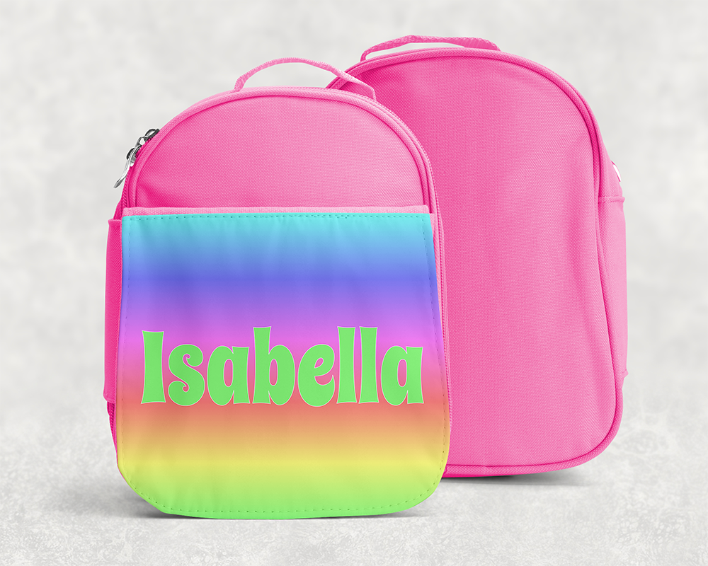 Custom Name Kids Treasure Bag + Lunch Box ~ Soft-sided & Cheery