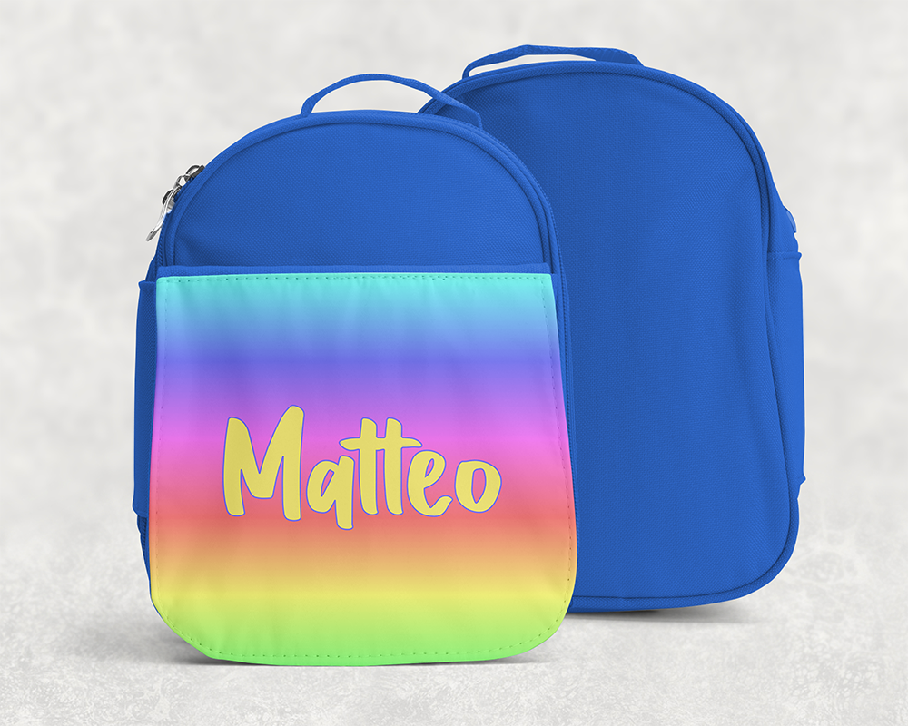 Custom Name Kids Treasure Bag + Lunch Box ~ Soft-sided & Cheery