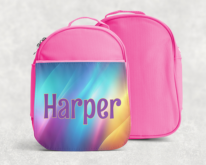 Custom Name Kids Treasure Bag + Lunch Box ~ Soft-sided & Cheery