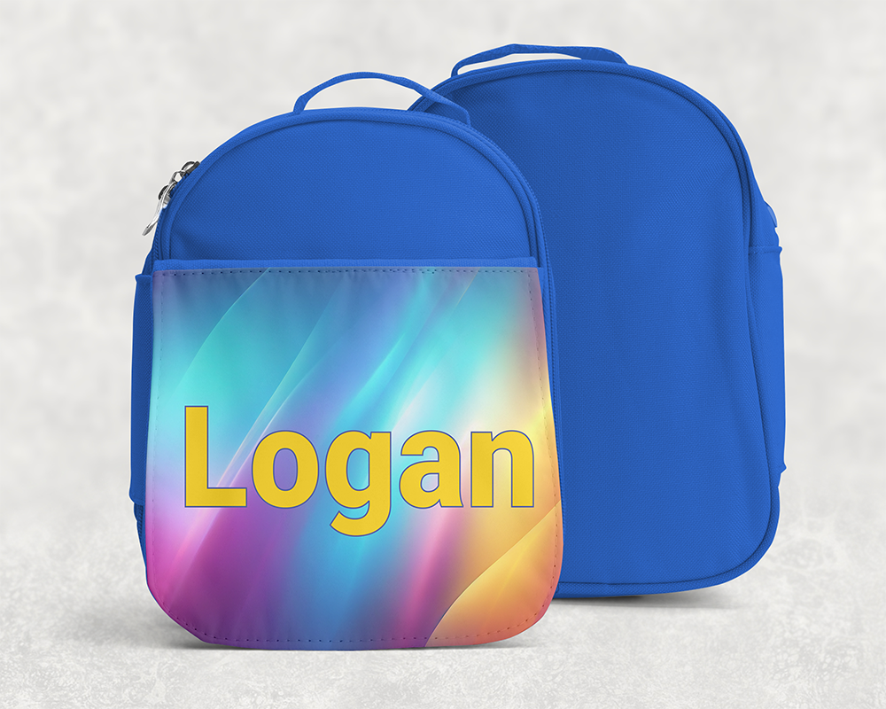 Custom Name Kids Treasure Bag + Lunch Box ~ Soft-sided & Cheery