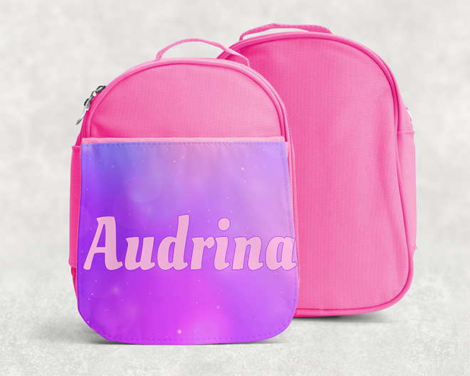 Custom Name Kids Treasure Bag + Lunch Box ~ Soft-sided & Cheery