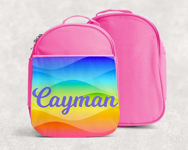 Custom Name Kids Treasure Bag + Lunch Box ~ Soft-sided & Cheery