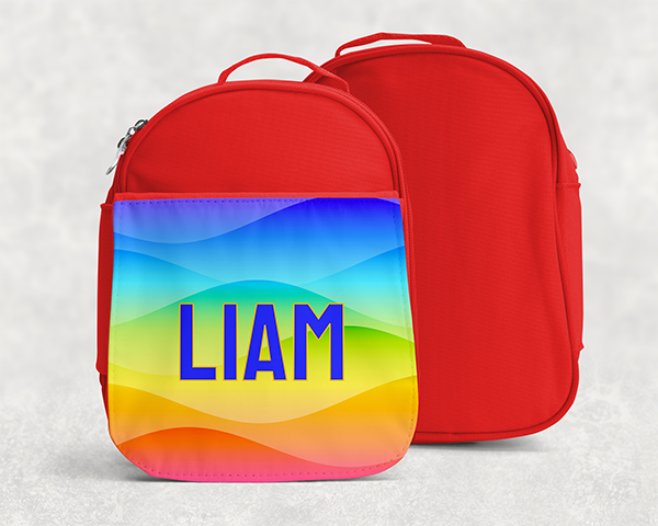 Custom Name Kids Treasure Bag + Lunch Box ~ Soft-sided & Cheery