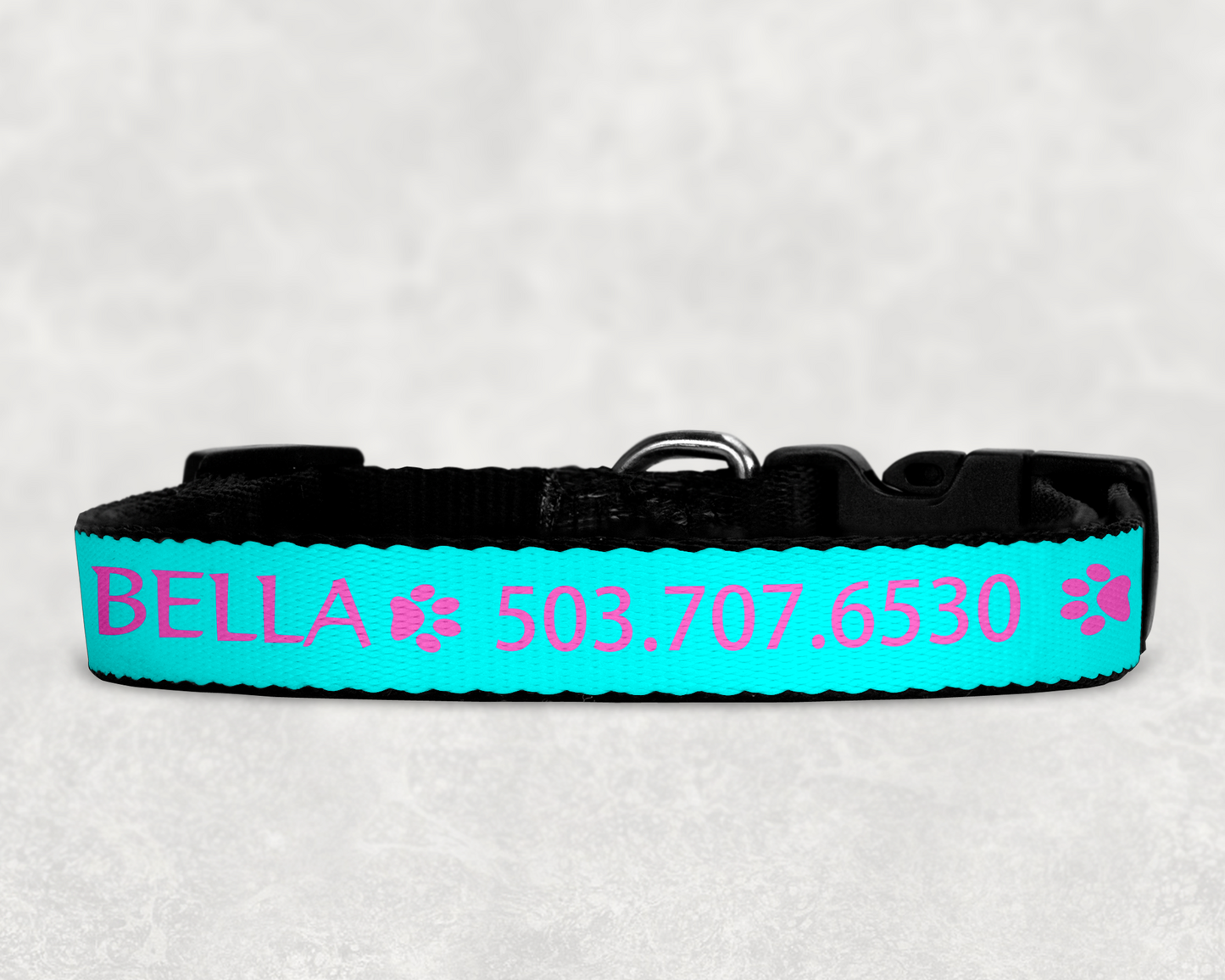 Custom Dog Collars  ~ Easy ID with Colorful Custom Collars with your Dog's Name and Info