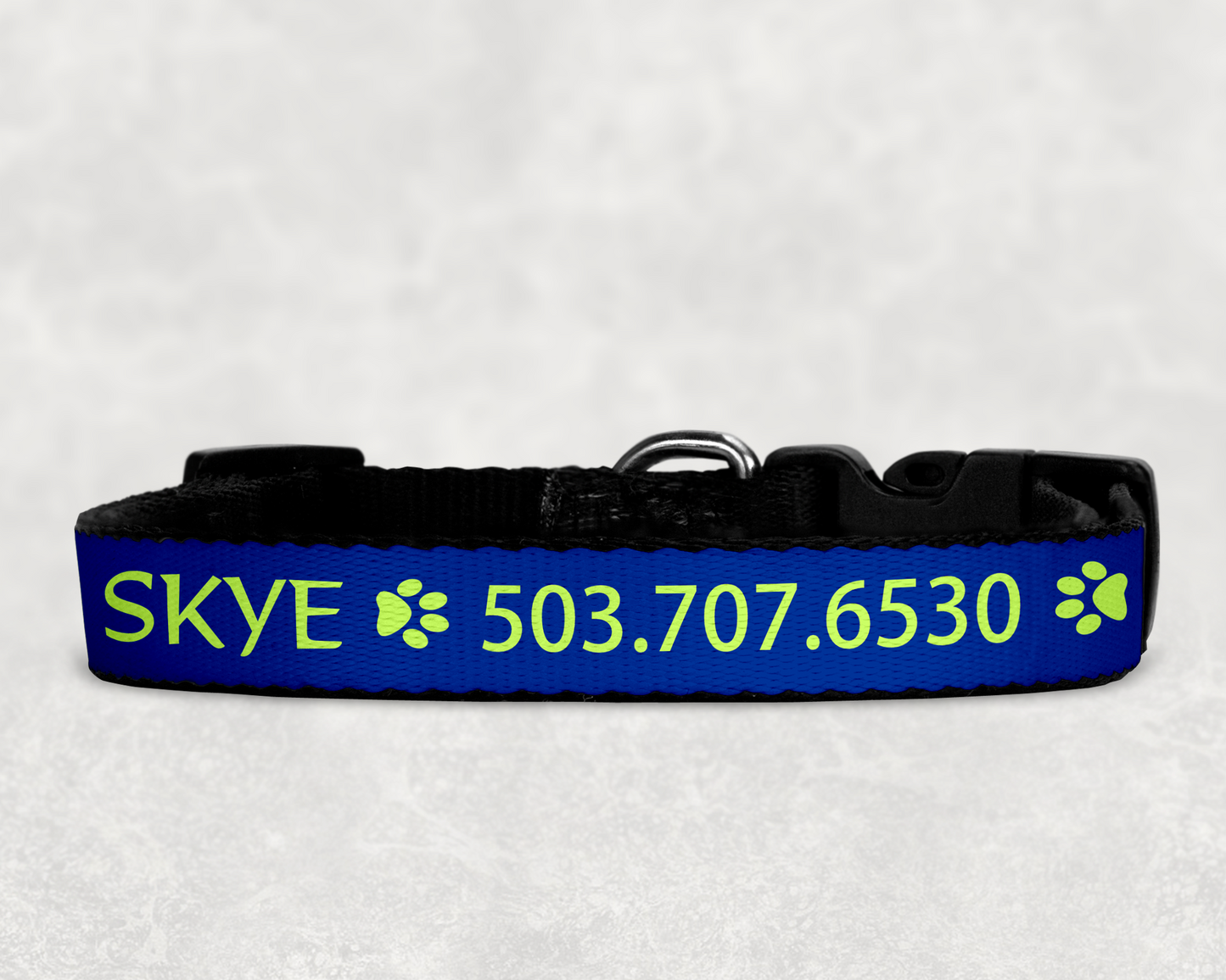 Custom Dog Collars  ~ Easy ID with Colorful Custom Collars with your Dog's Name and Info