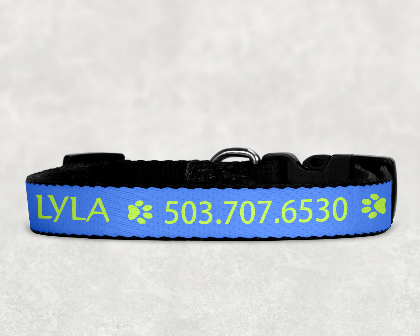 Custom Dog Collars  ~ Easy ID with Colorful Custom Collars with your Dog's Name and Info