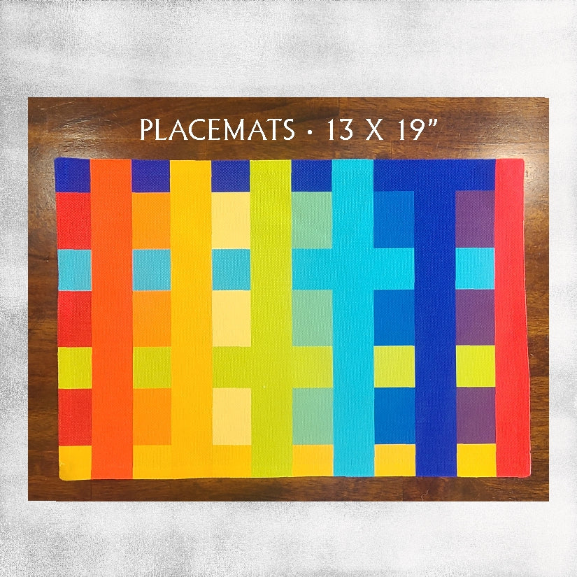Vibrant Fiesta Napkins Placemats + Coasters