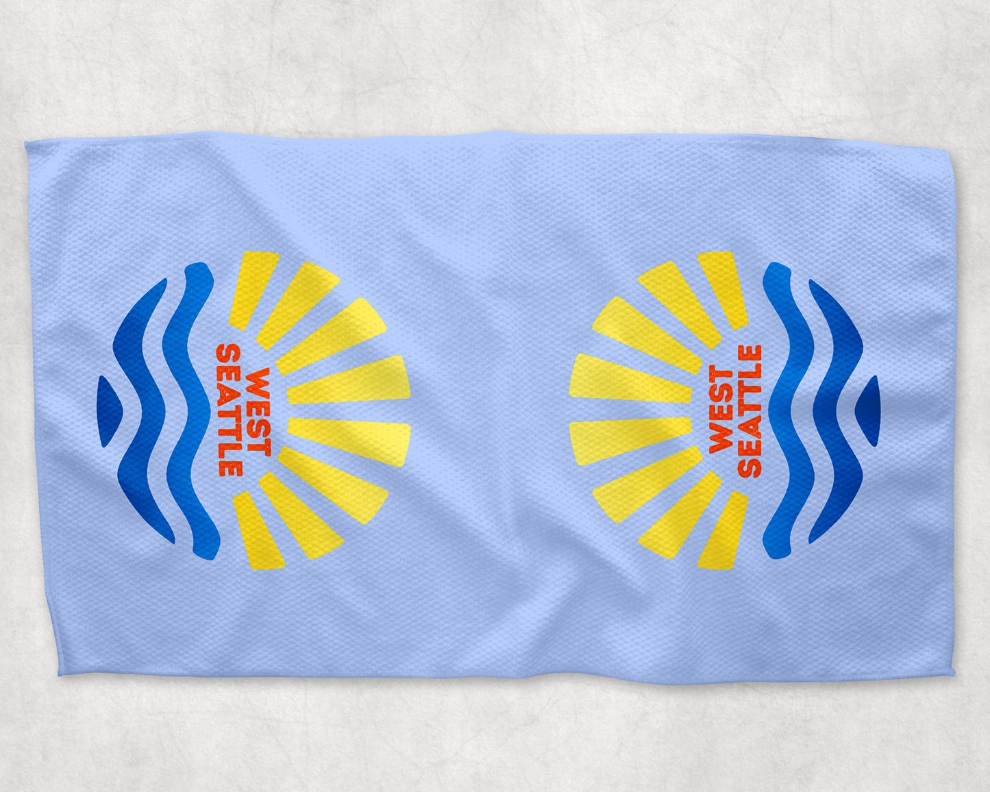 West Seattle + Alki Beach Waffle Weave Kitchen Towels