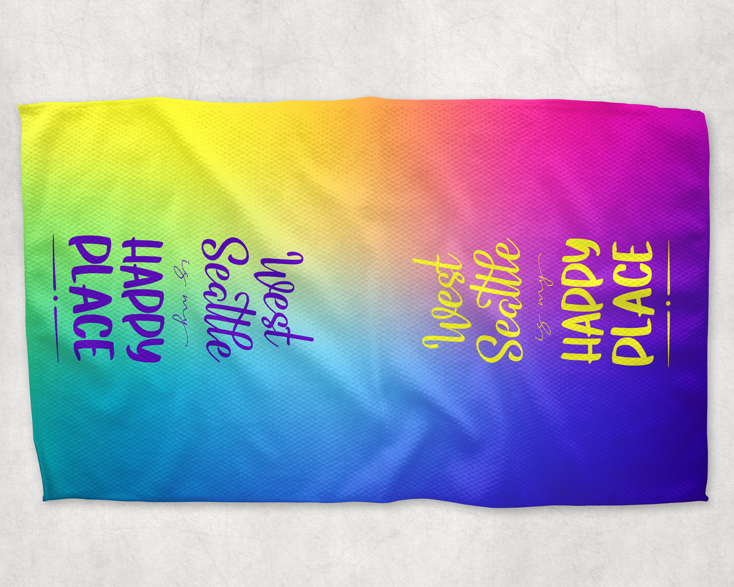 West Seattle + Alki Beach Waffle Weave Kitchen Towels