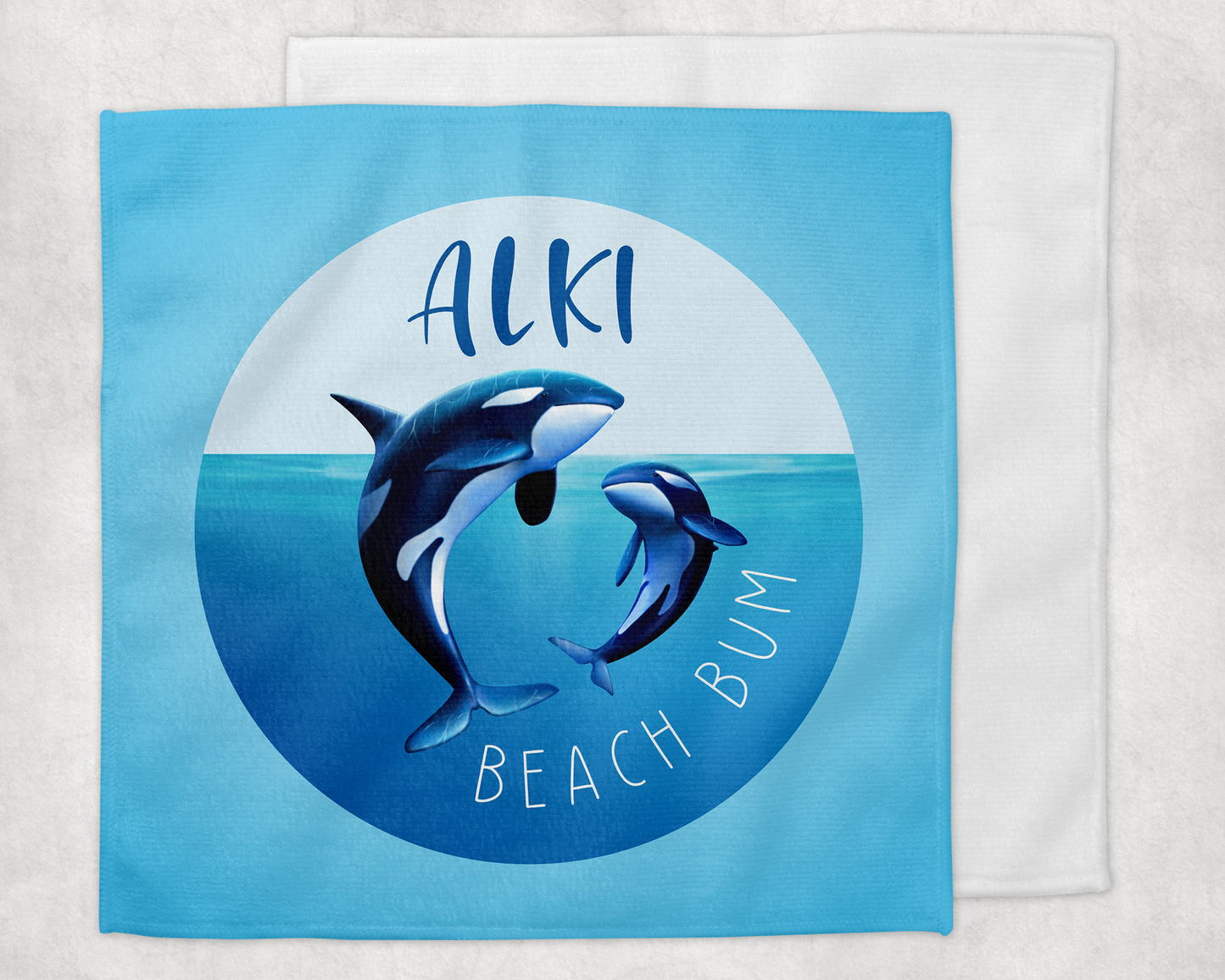 West Seattle + Alki Beach Waffle Weave  & Microfiber Dish Cloths