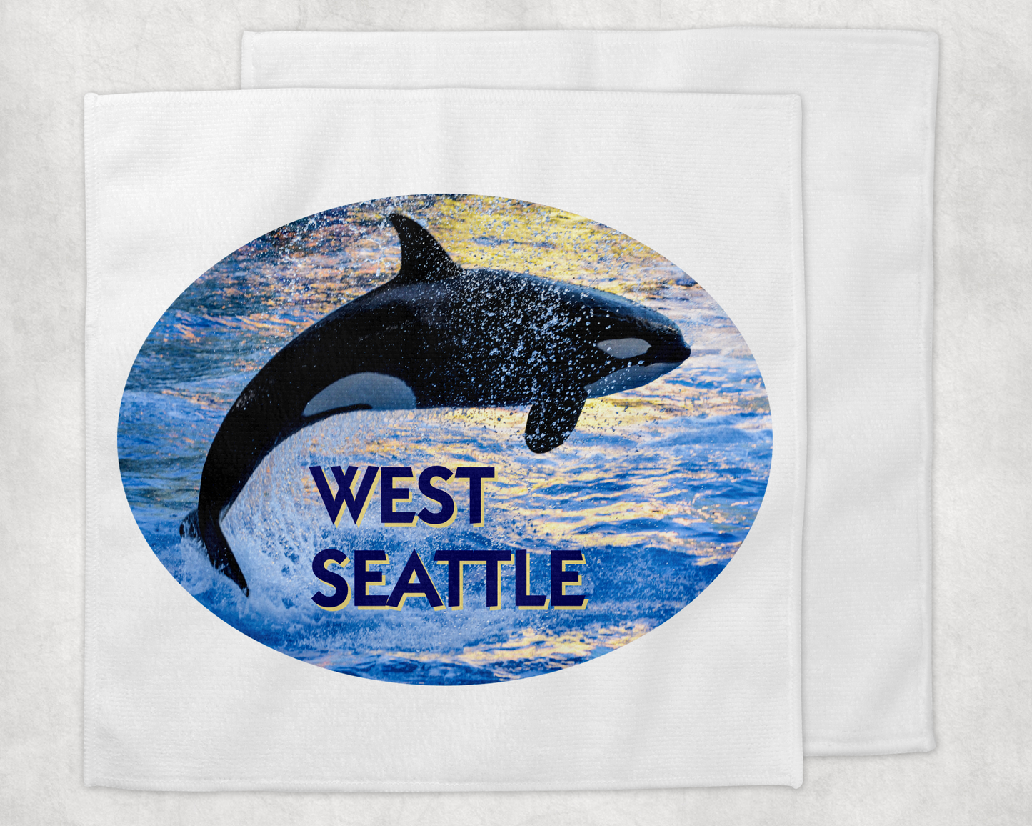West Seattle + Alki Beach Waffle Weave  & Microfiber Dish Cloths