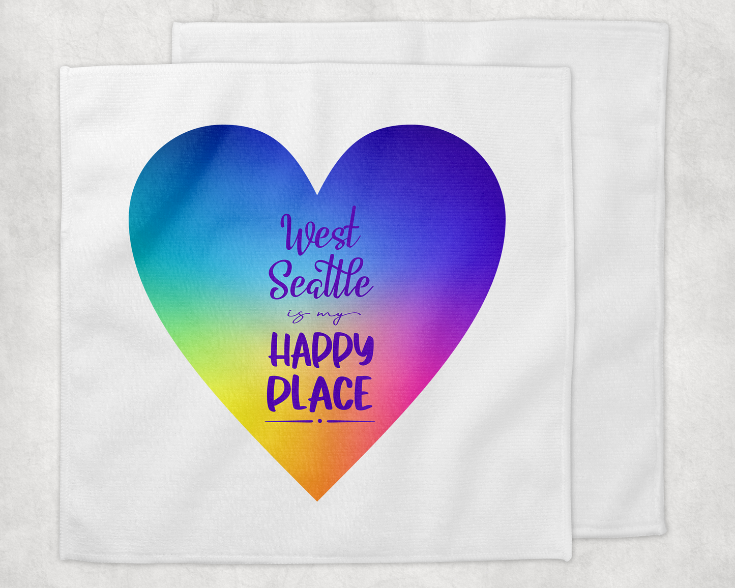 West Seattle + Alki Beach Waffle Weave  & Microfiber Dish Cloths