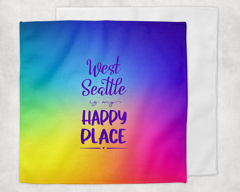 West Seattle + Alki Beach Waffle Weave  & Microfiber Dish Cloths