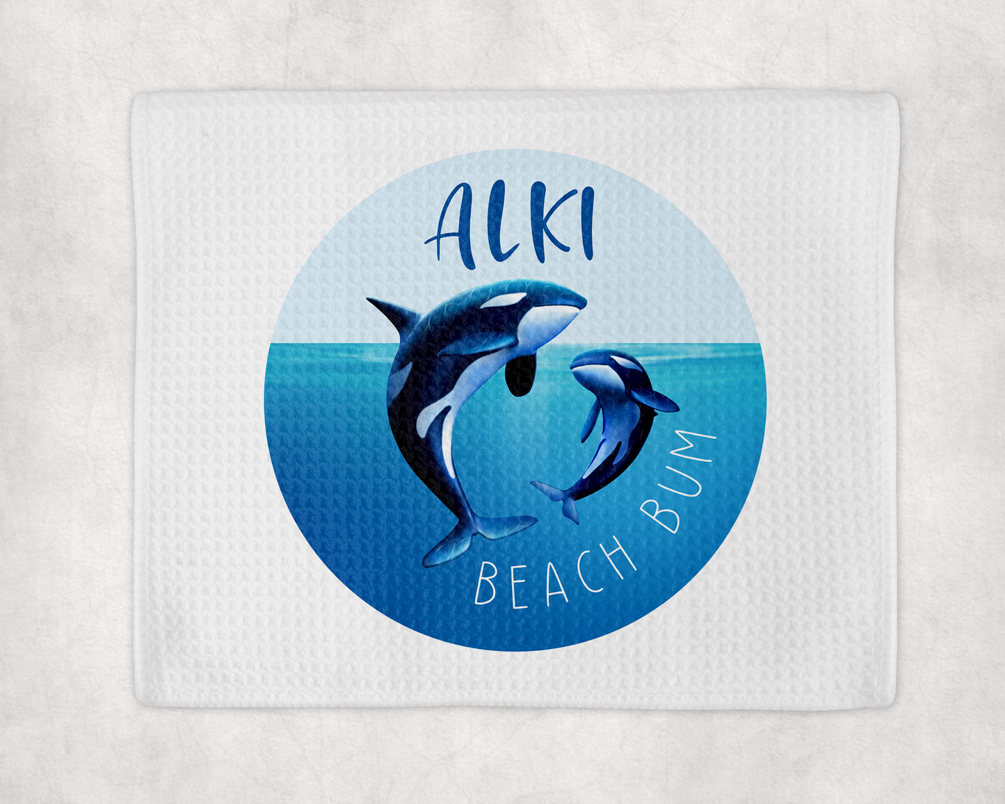 West Seattle + Alki Beach Waffle Weave  & Microfiber Dish Cloths