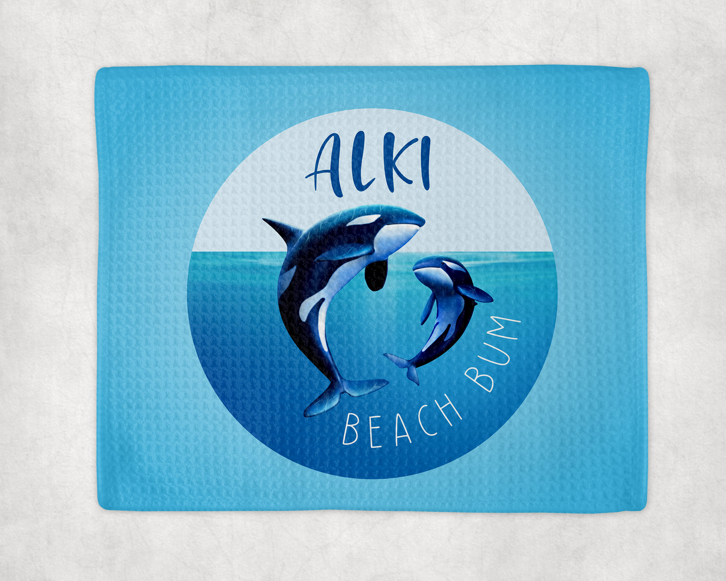 West Seattle + Alki Beach Waffle Weave  & Microfiber Dish Cloths