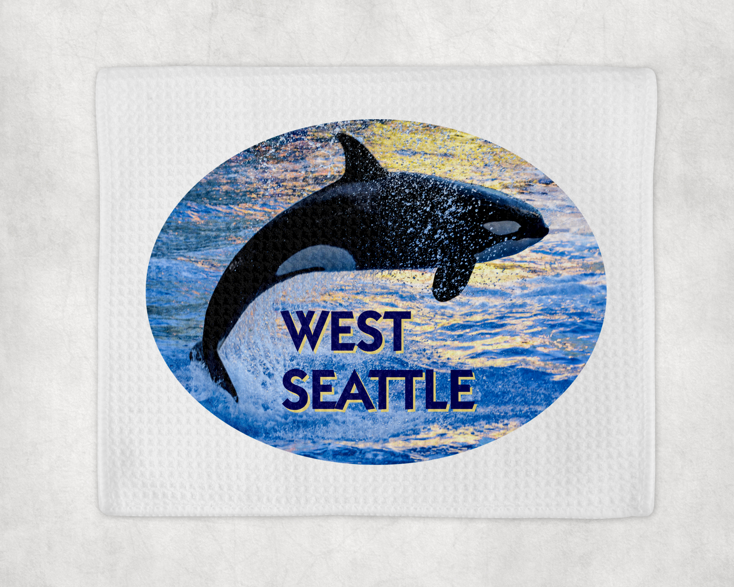 West Seattle + Alki Beach Waffle Weave  & Microfiber Dish Cloths