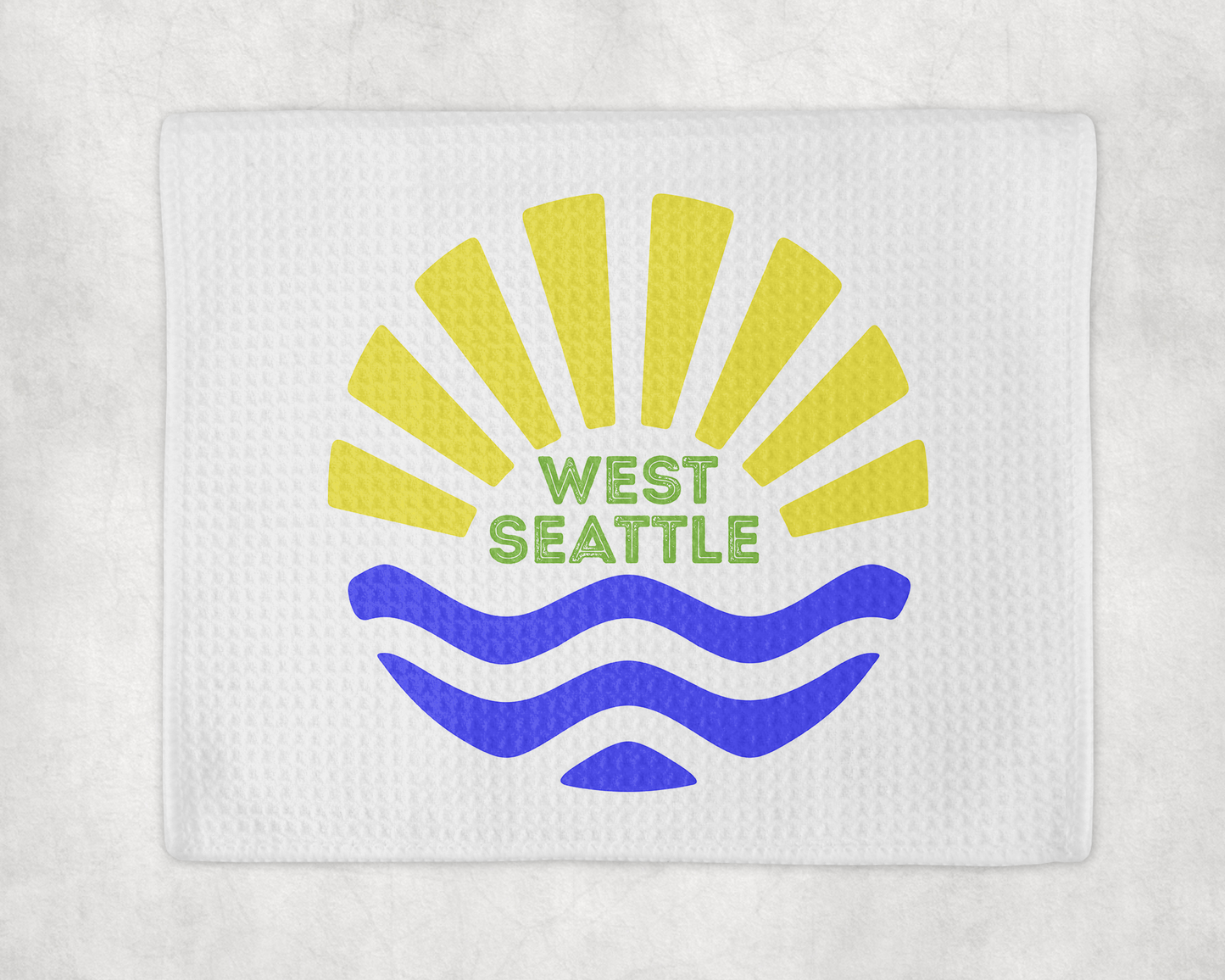 West Seattle + Alki Beach Waffle Weave  & Microfiber Dish Cloths